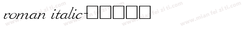 roman italic字体转换